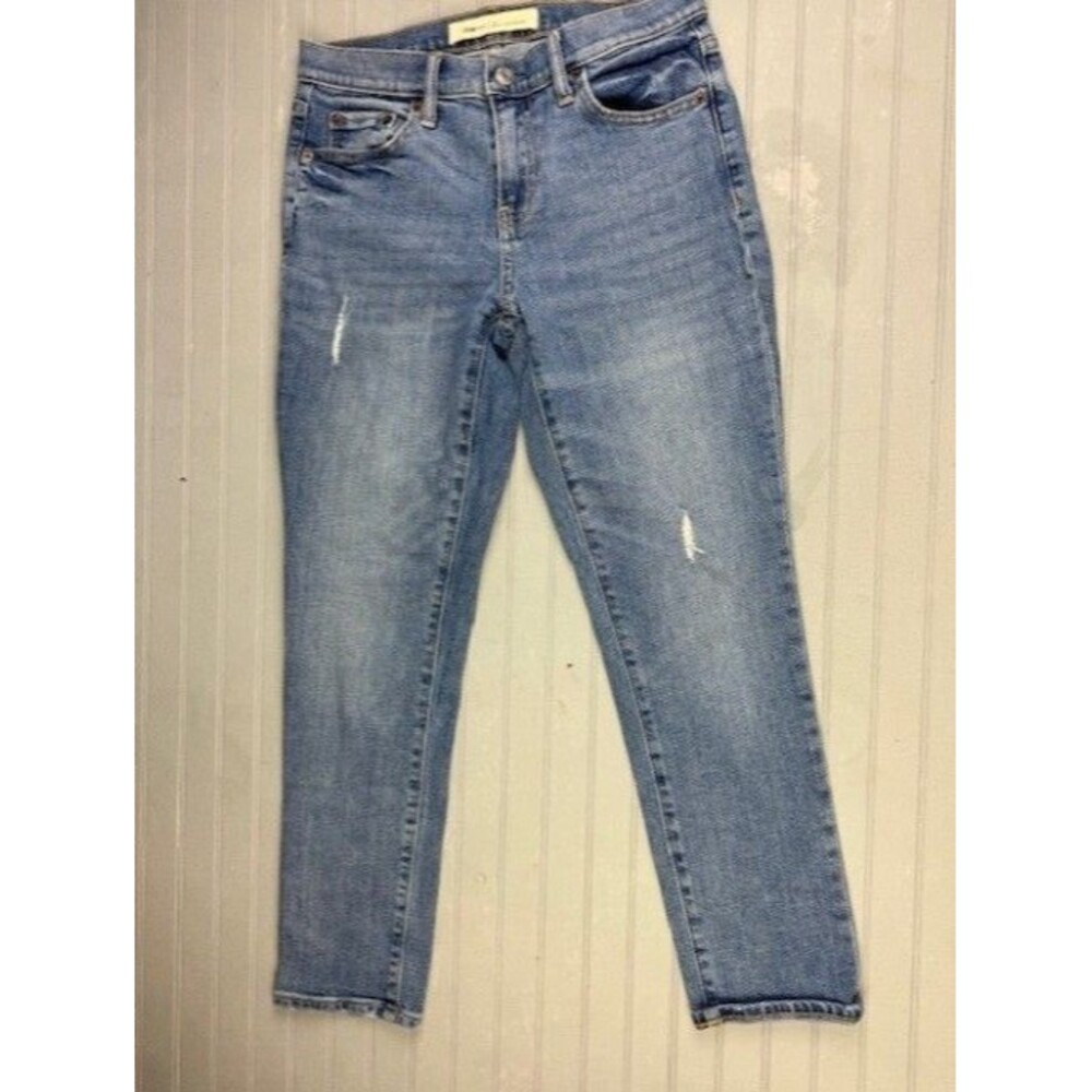 Gap 1969 Size 25 Women Jeans Best Girlfriend Low Rise Straight Stretch Med Wash